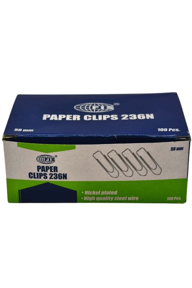 Silver Paper Clips 50 MM Office Paperclips Each Size For Easy 100 Pcs
