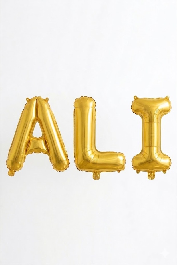 Foil Balloon with the Name Ali Written on It