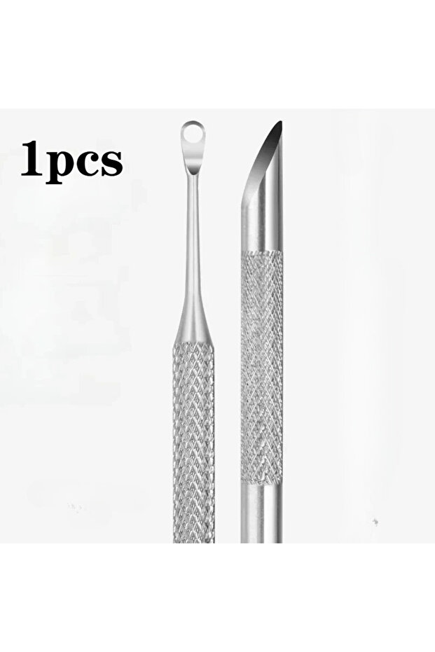 1pcs 1/2 pcs Double-ended Stainless Steel Remover Manicure Sticks Tool Bevelled Nail Grinding File C