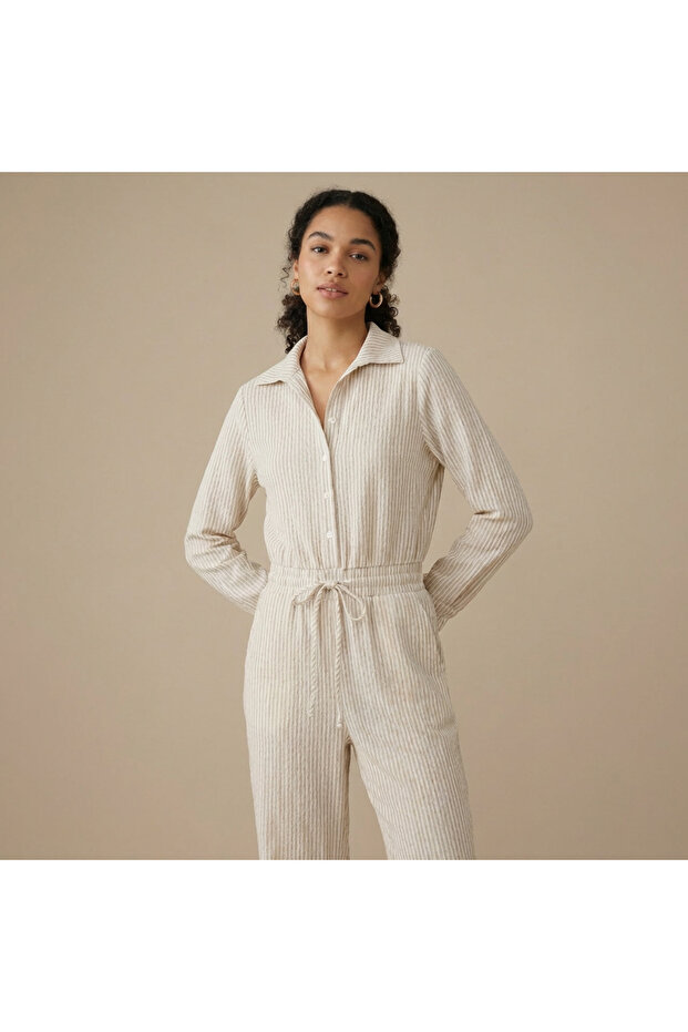 Ladies Stripe Jumpsuit