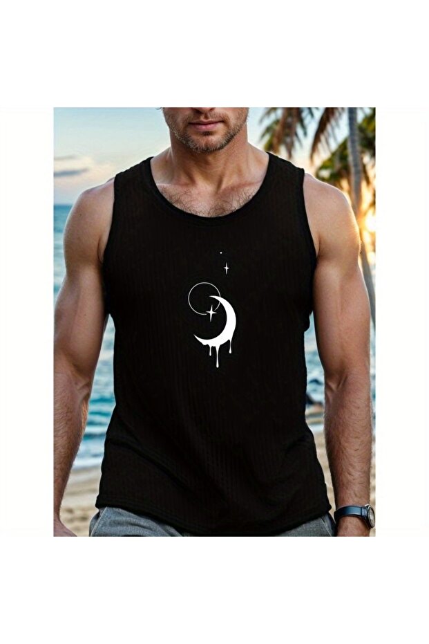 Men's oversized crew neck sleeveless t-shirt - longline