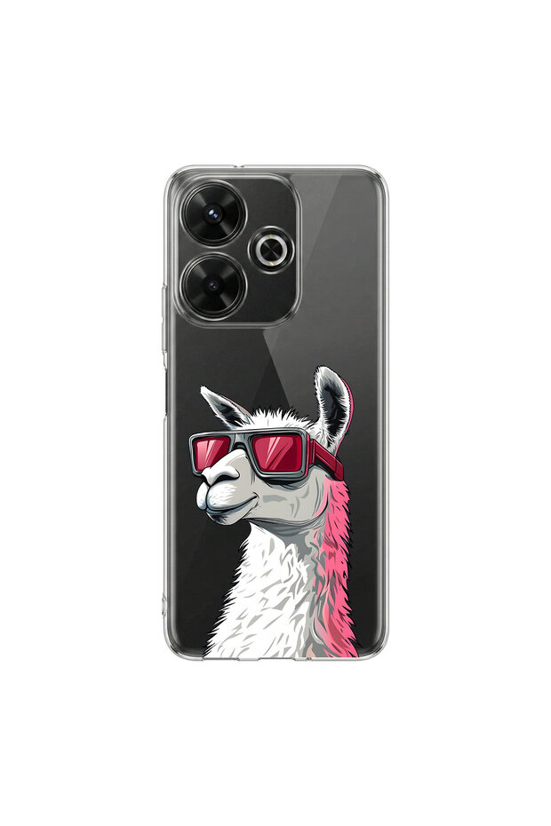 Redmi 13 Compatible Cool Animal 8 Design Transparent Case