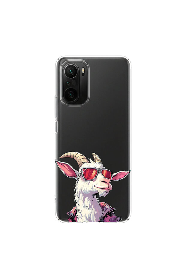 Poco F3 Compatible Cool Animal 5 Design Transparent Case