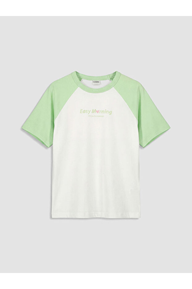 Text Printed Girls' T-Shirt
