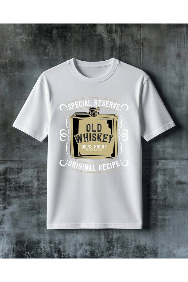 Old Whiskey Proof Printed Oversize T-Shirt