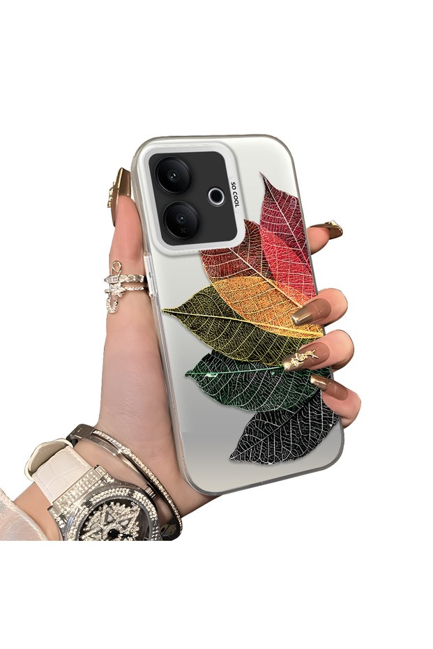 Vivo V60 Lite 4G/5G Compatible Hard Acrylic Back Silicone Edge Lens Protection Case