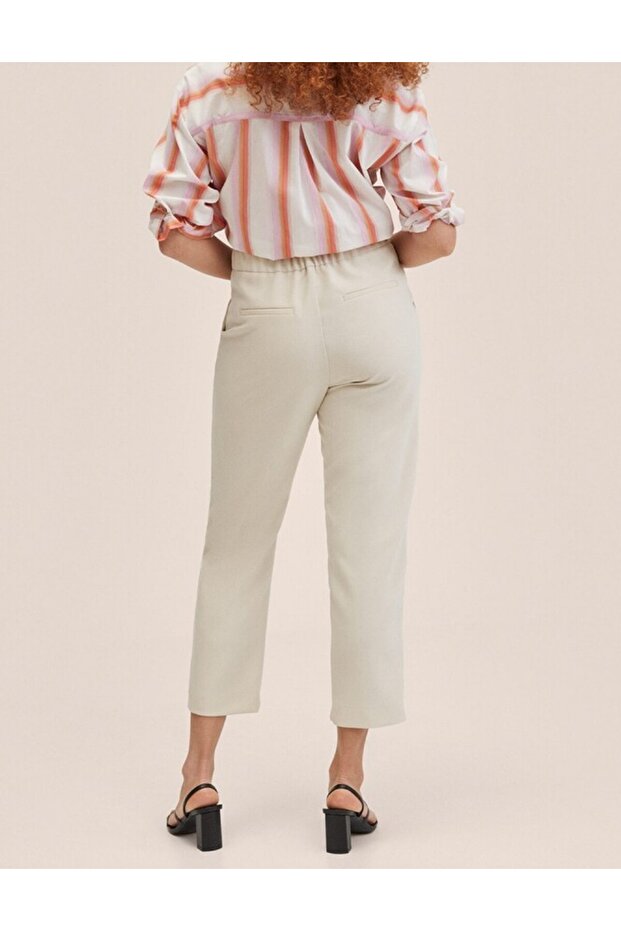 Pantaloni, Ecru - 2