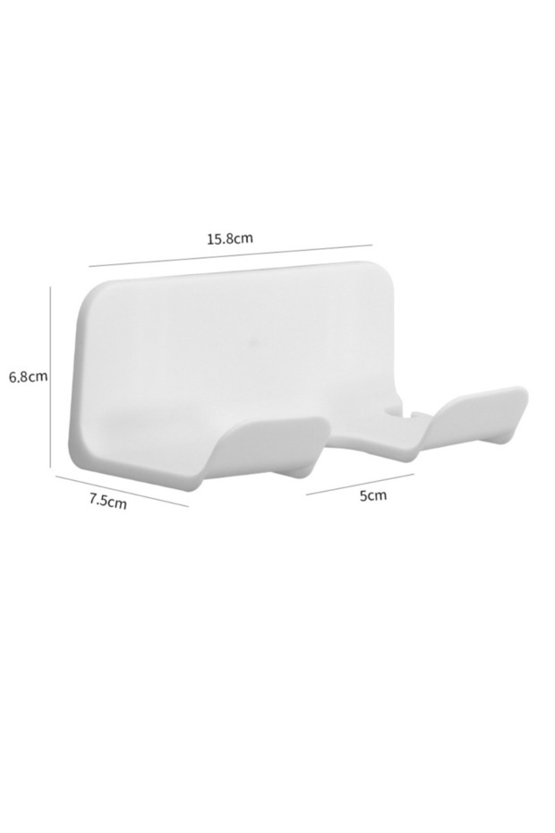 White New Wall Mounted Hair Dryer Holder Non Perforated Self-adhesive Hair Dryer Rack Universal Bath