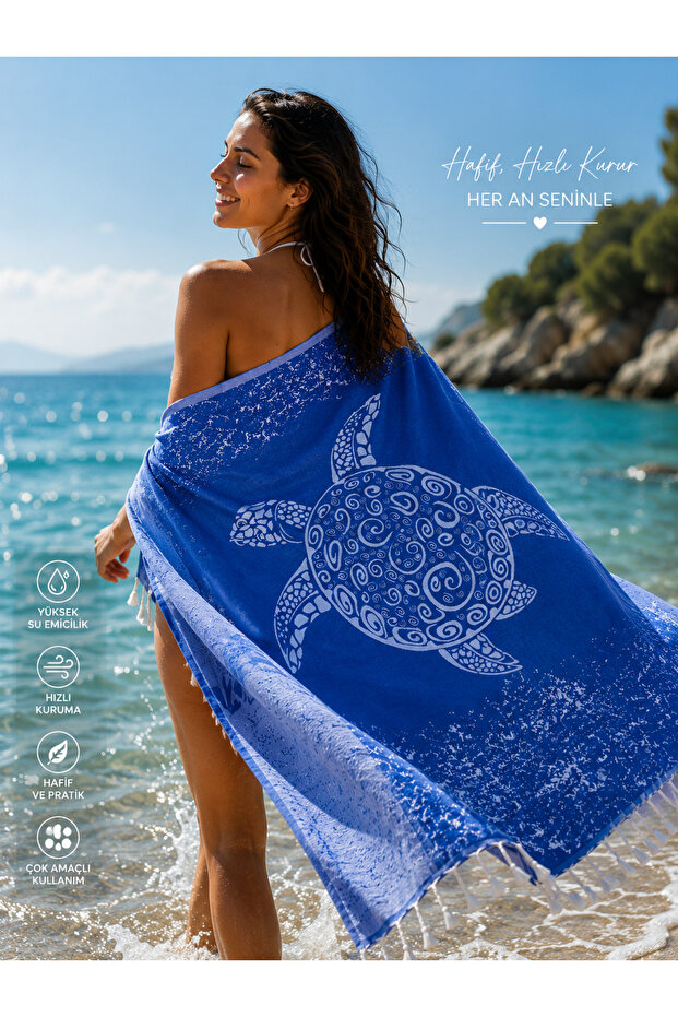 Beach Towel Peshtemal 90X180 cm Quick Drying Lightweight Textured