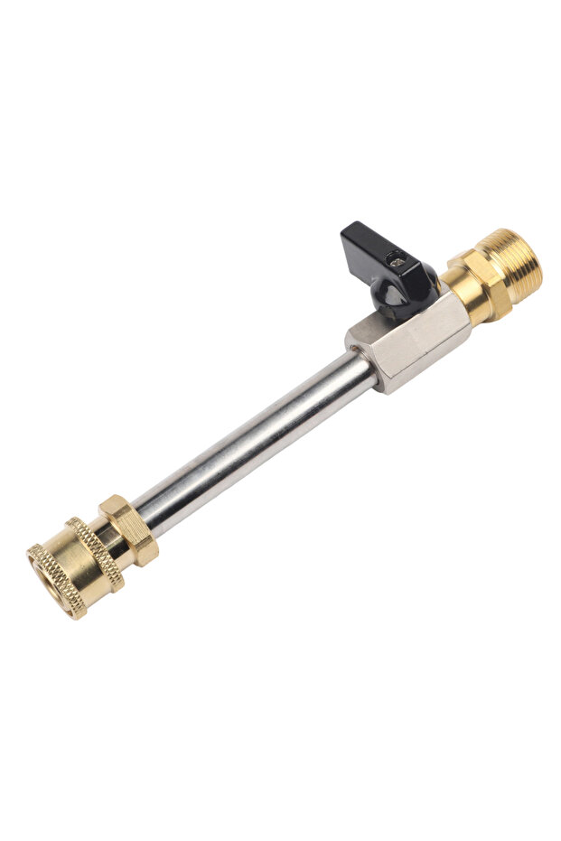 1pcs Threaded Stainless Steel Extension Rod With Integrated Valve For Pressure Washers, Compatible W
