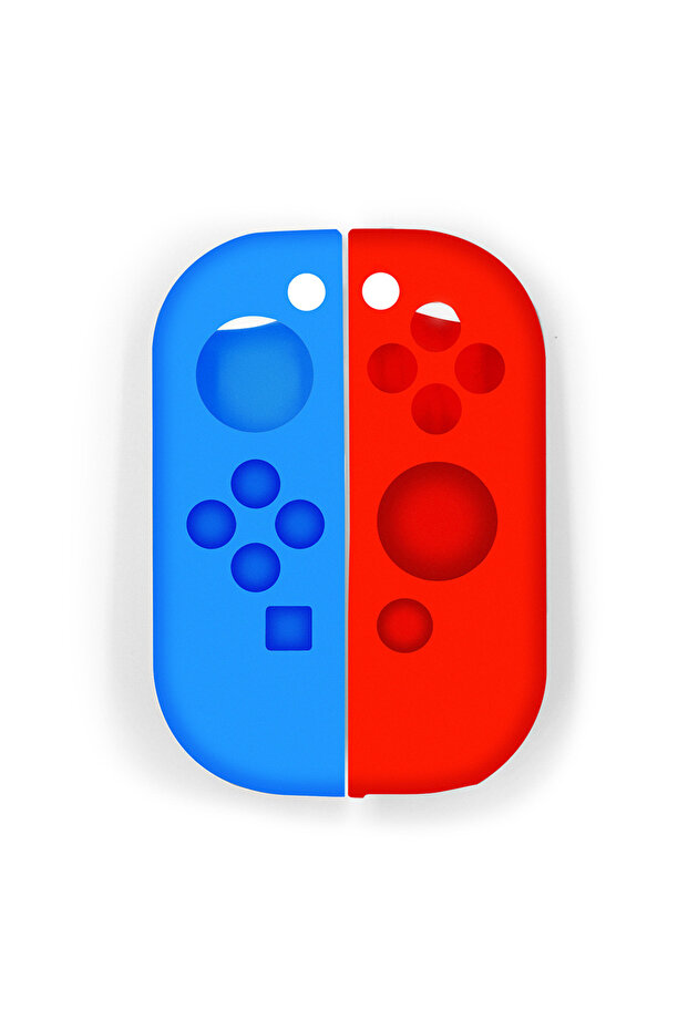 حافظة حماية من السيليكون لجهاز تحكم Switch/Switch JoyCon باللونين الأحمر والأزرق، متوافقة مع جهاز تحكم Switch/Switch OLED JoyCon - 1