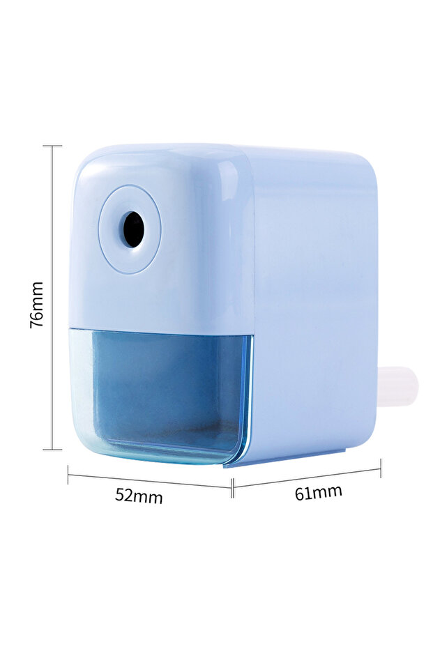 Blue DELI Hand Cranked Pencil Sharpener Portable Cute Manual Sharpener for Kids Student School Offic