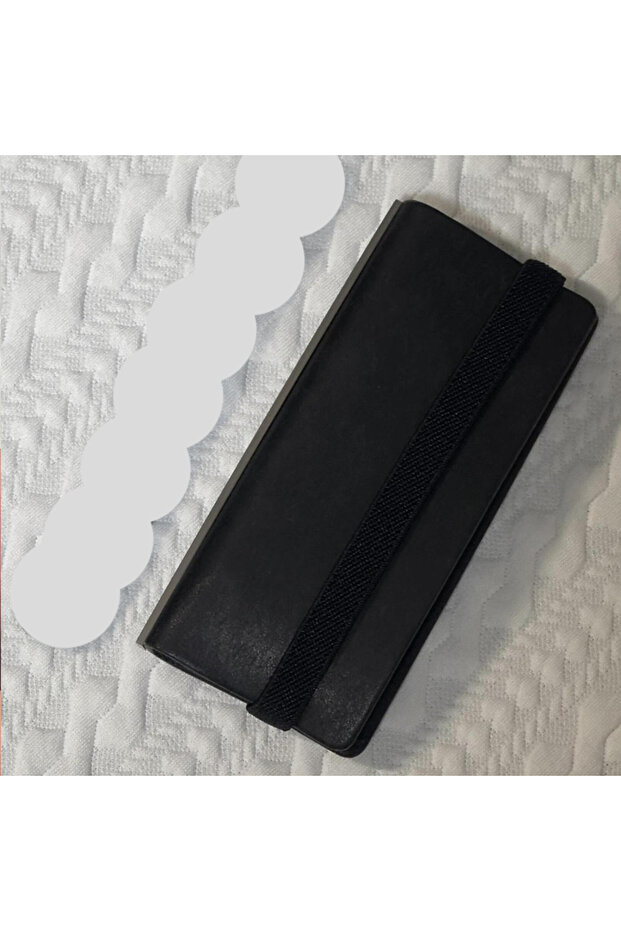 دفتر ملاحظات صغير أسود M2.5 A مع صفحات داخلية فارغة وغلاف جلدي ناعم، يستخدم ككتاب جيب محمول