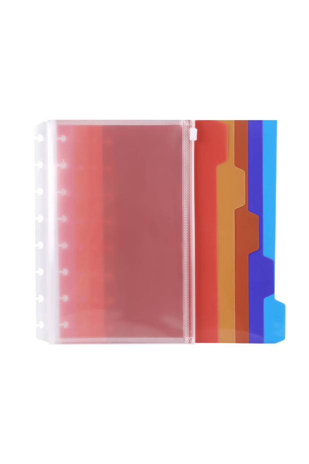 A5 5 Pcs Dividers A5 Discbound Refill Paper 120 Sheets Notebook Refill Quick-Release Lined Notebook