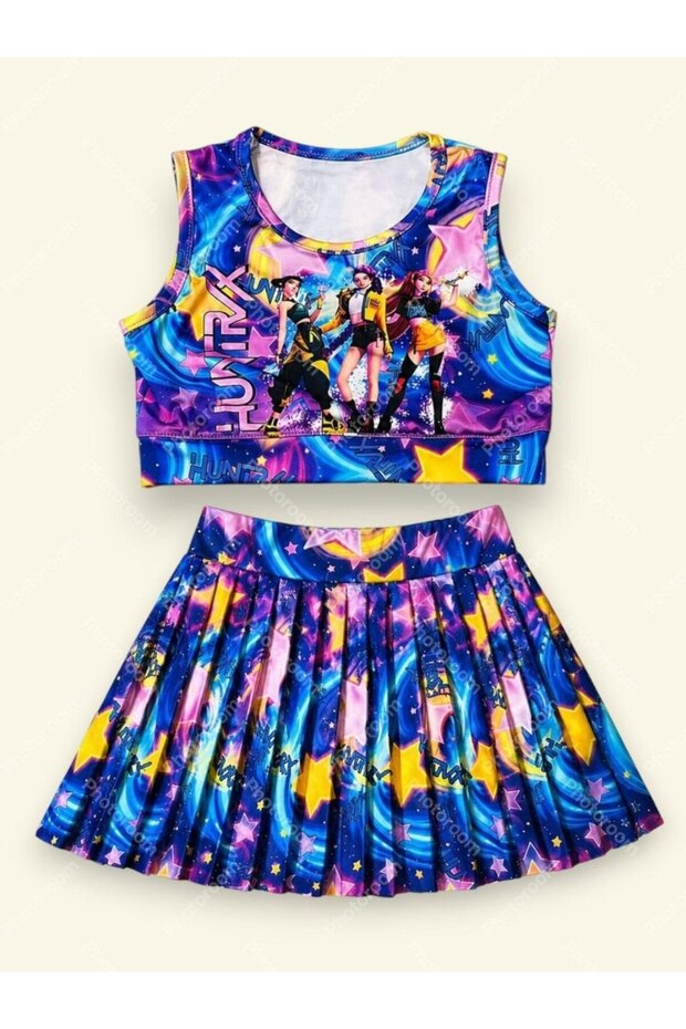 Girl's Pleated Shorts Skirted Swimsuit Summer Vacation