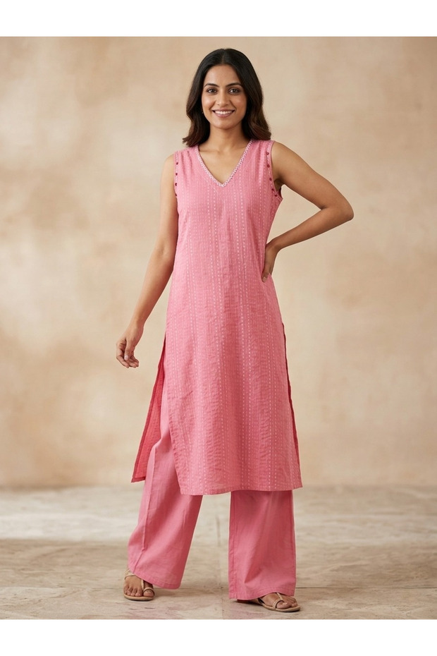 COTTON COORD SET STRIPED SET CASUAL WEAR