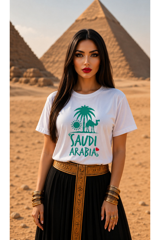 Unisex Oversize T-Shirt Arabia Printed 100% Cotton T-Shirt Comfortable Fit