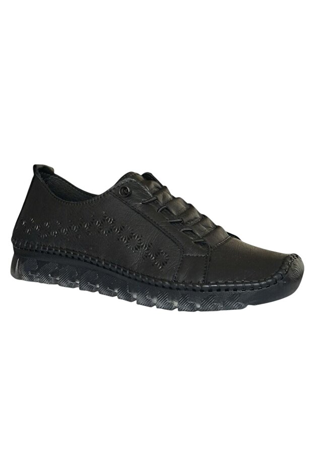 26Y Nbl01 Black Women's Comfort Leather Shoes