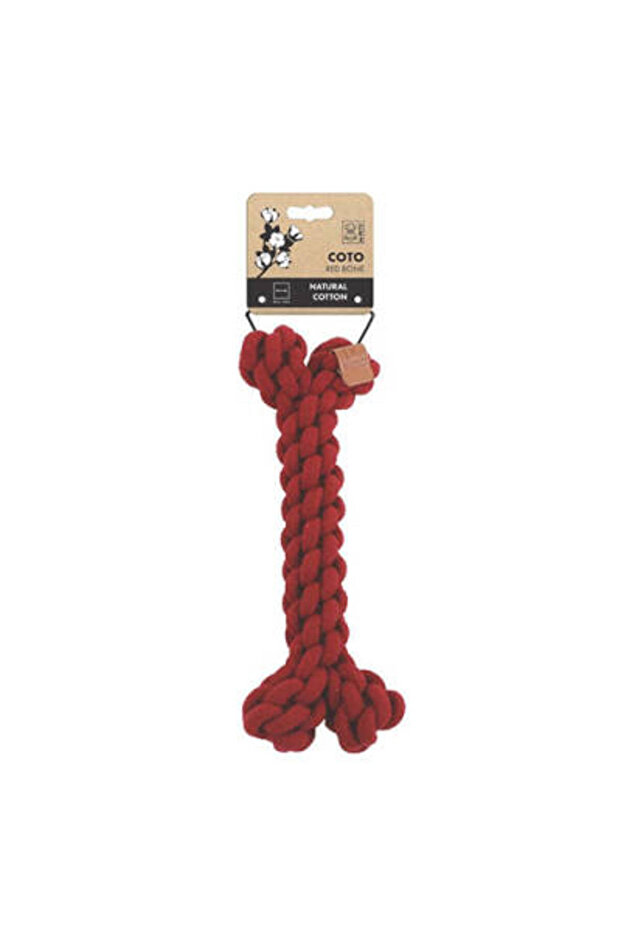 Coto Knitted Bone Dog Toy Red 30 cm