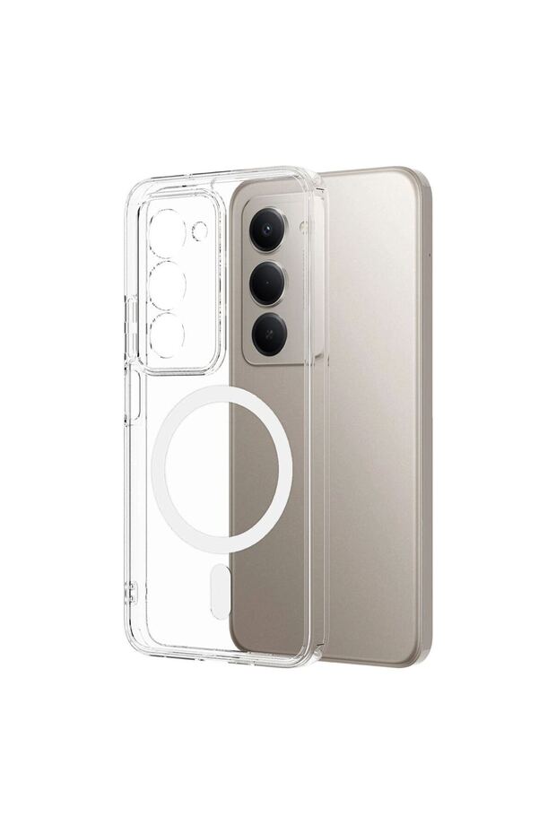 Xiaomi redmi 15 4g combo hard transparent magsafe case - transparent