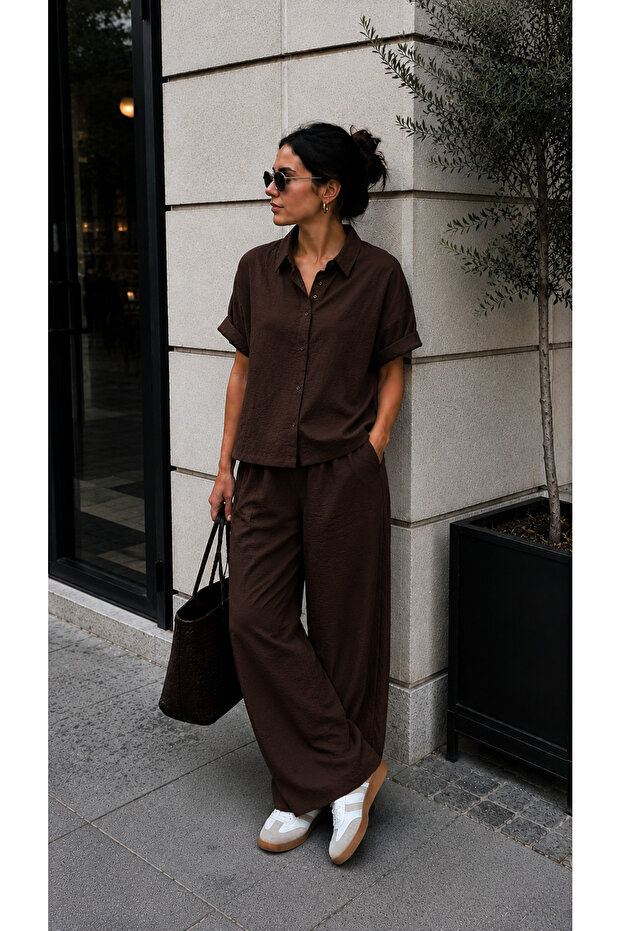 Women's Shirt-Pants Oversize Dual Set