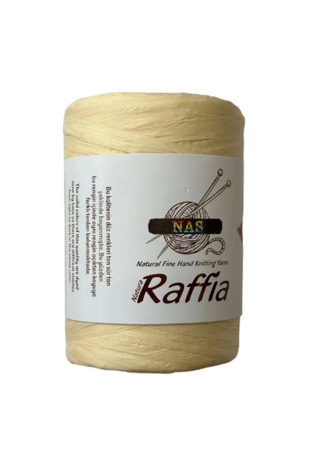 Nas Raffia 100% Natural Raffia Bag Supla Hat Yarn 100 Gr Hand Knitting Yarn - 1 Piece-D65