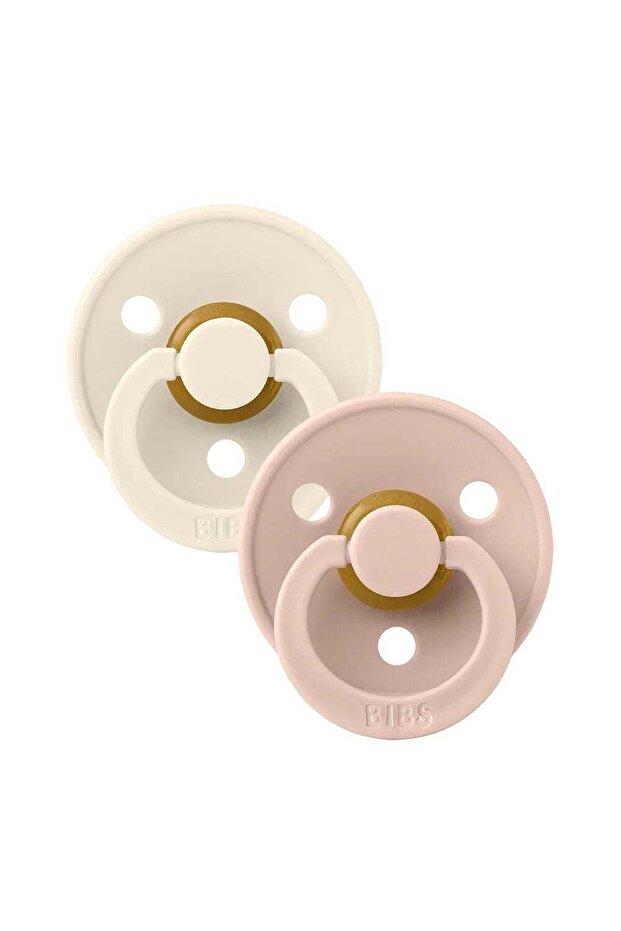 Colour Pacifiers 2 Pack - Ivory/Blush (6-18 Months)