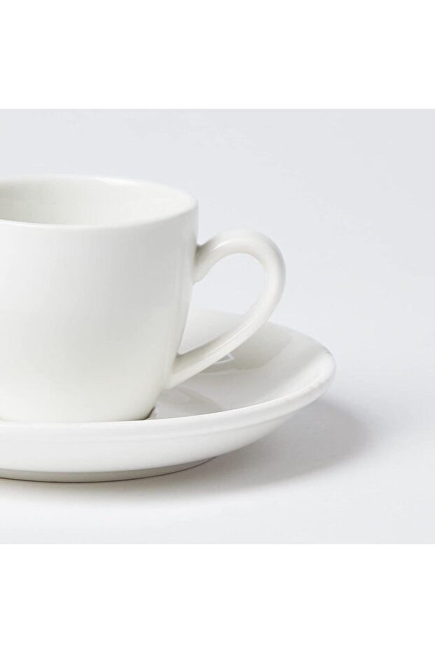 Acacia Porcelain Espresso Cup & Saucer Set 295ml | Premium Coffee Cup with Saucer | Microwave & Dishwasher Safe