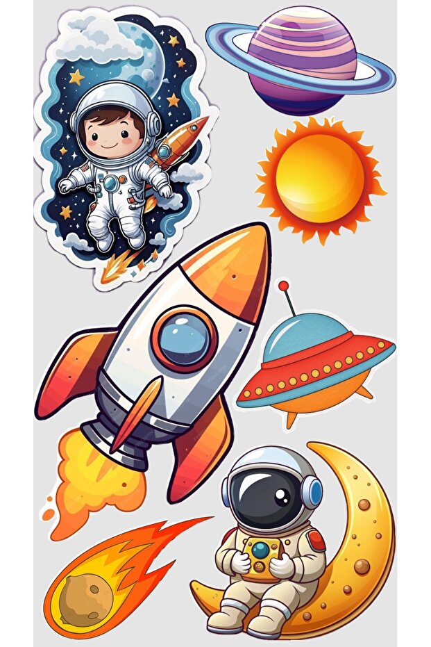 Space Themed Children's Sticker Set