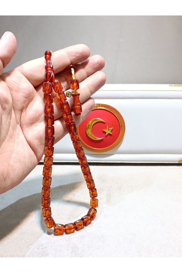 Fire Amber Prayers Beads Handcrafted by Master Artisans - 2