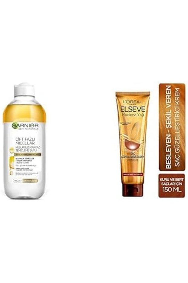 Skin Naturals Dual Phase Micellar Perfect Makeup Cleansing Water (400 ml) + Elseve Miraculous Oil Hair