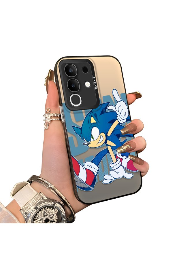 Vivo Y29 4g(V2434) Compatible Hard Acrylic Back Silicone Edge Lens Protection Case