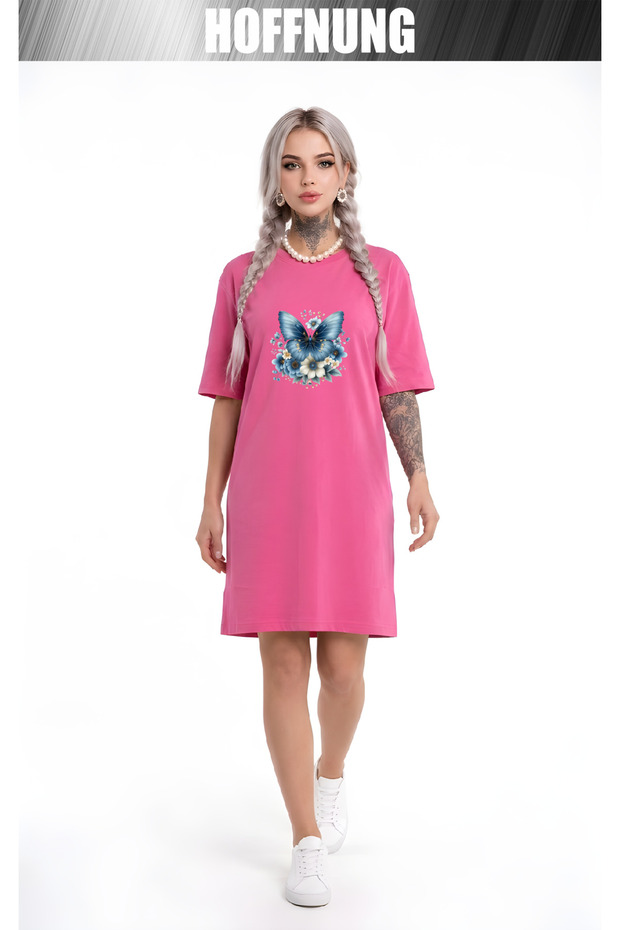 Women's Short Sleeve Crew Neck T-Shirt Dress Nightgown