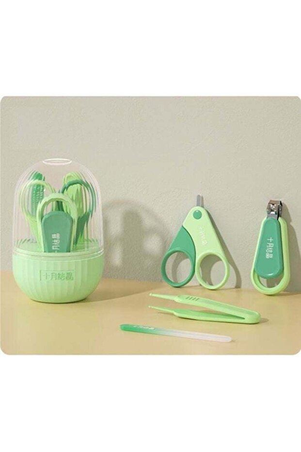 4 In 1 Safe Baby Nail Clipper Kit With Cute Case Green