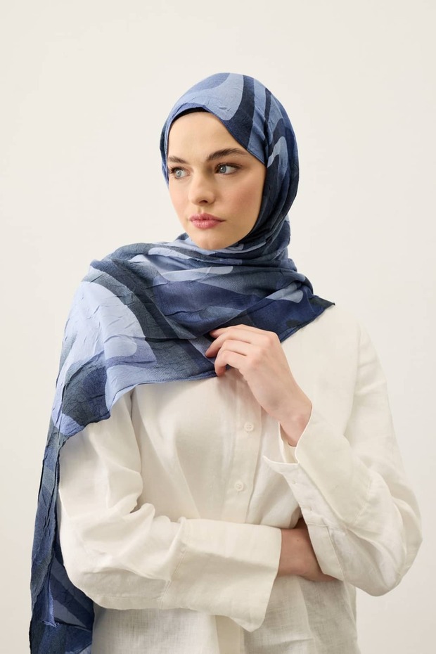 شال ليفا مودال كراش بنمط تدرج صحراوي - 3