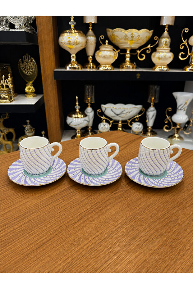 ESTERHOMEDECOR porcelain coffee cup set for 6 people
