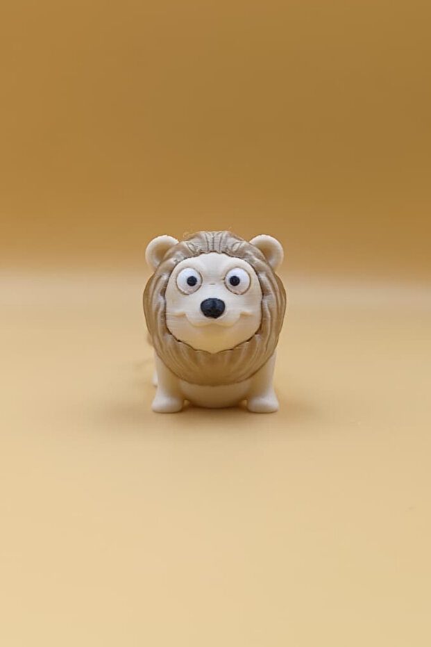 Cute Golden Maneed Lion Movable Keychain Bag Ornament Charm