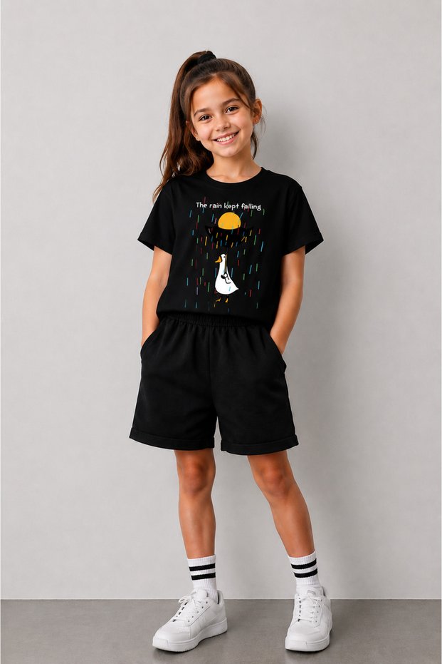 T-Shirt and Shorts Set for Boys and Girls, 100% Cotton, Summer Comfortable Fit, Printed Sports Casual Set (Shorts and T-Shirt Set)