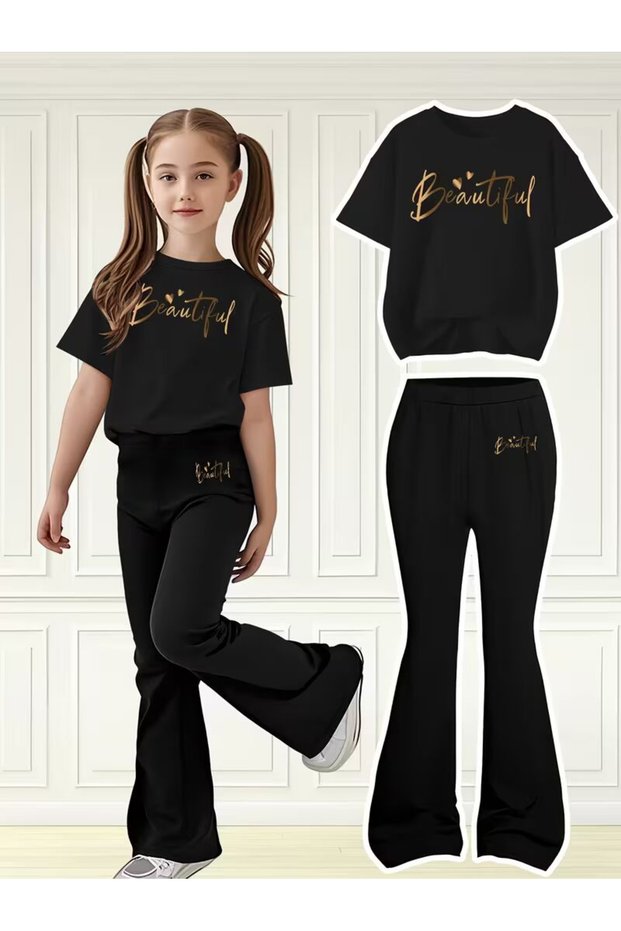 Girl's Spanish Style Leggings and T-Shirt Set