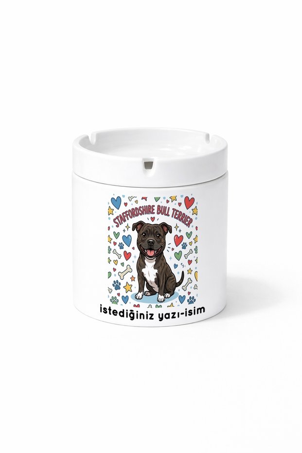 Animal Staffordshire Bull Terrier Dog Double Sided Printed Porcelain Magic Mug