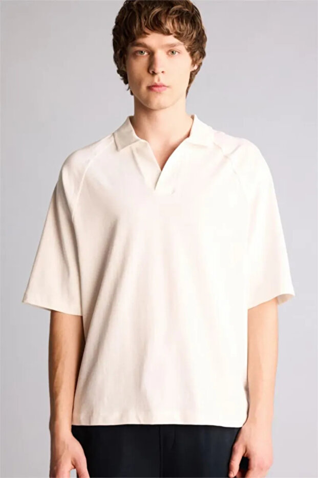 100% Cotton Loose Fit Polo Collar Short Sleeve Polo T-Shirt H2600Ax26Sp