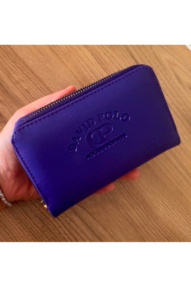 Women's Davıdpolo Printed Double Zipper Sports Medium Size Women's Wallet
