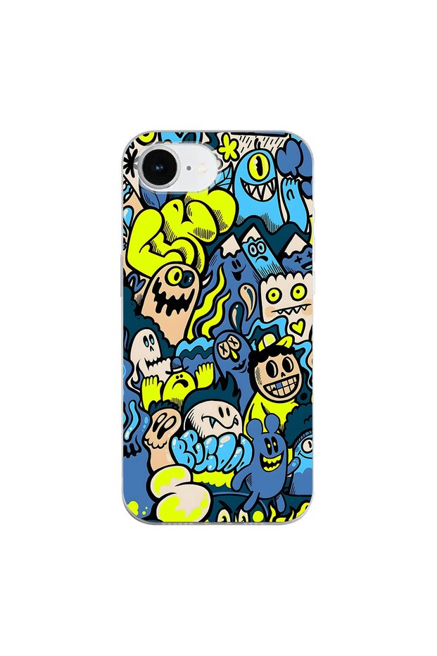 iPhone 17E Compatible Graffiti 11 Design Transparent Case