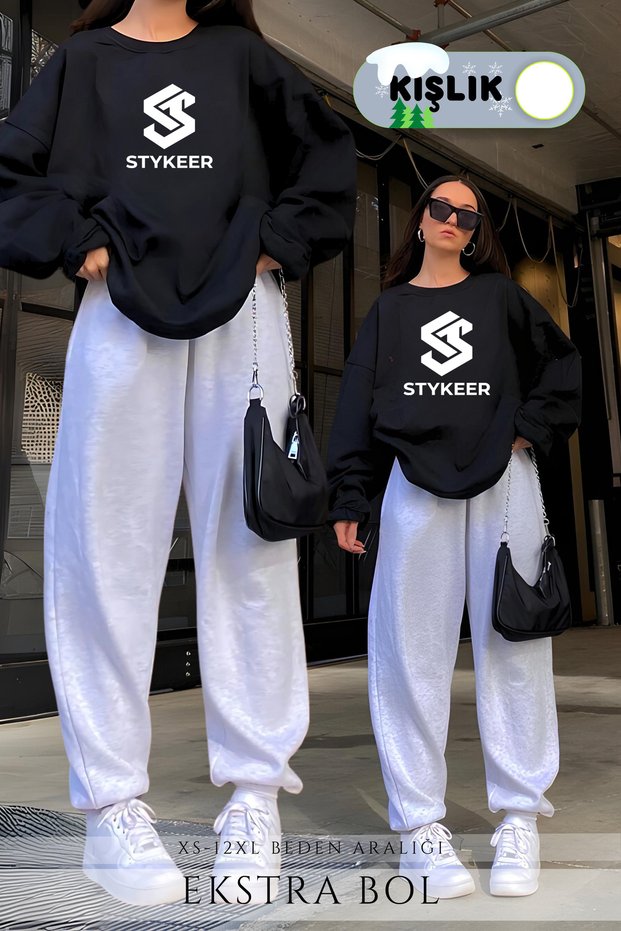 Summer Loose Fit Plus Size Gray Black Women's High Waist Baggy Oversize Sweatpants Jogger
