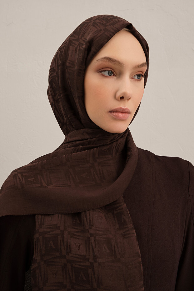 Lyocell Naia Square Monogram Shawl 6 10