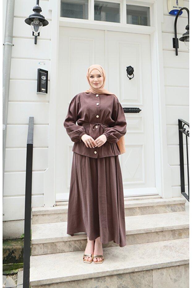Modal Suit with Gathered Skirt