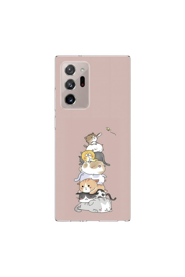 Samsung Galaxy Note 20 Ultra Compatible Kedişler 1 Design Transparent Case