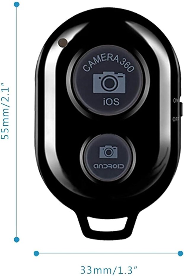 Shutter Release Button for Selfie Accessory Camera Controller Adapter – Photo Control Bluetooth Remote Button for Selfie Stick Tripod Compatible with iOS Android Phone DSLR