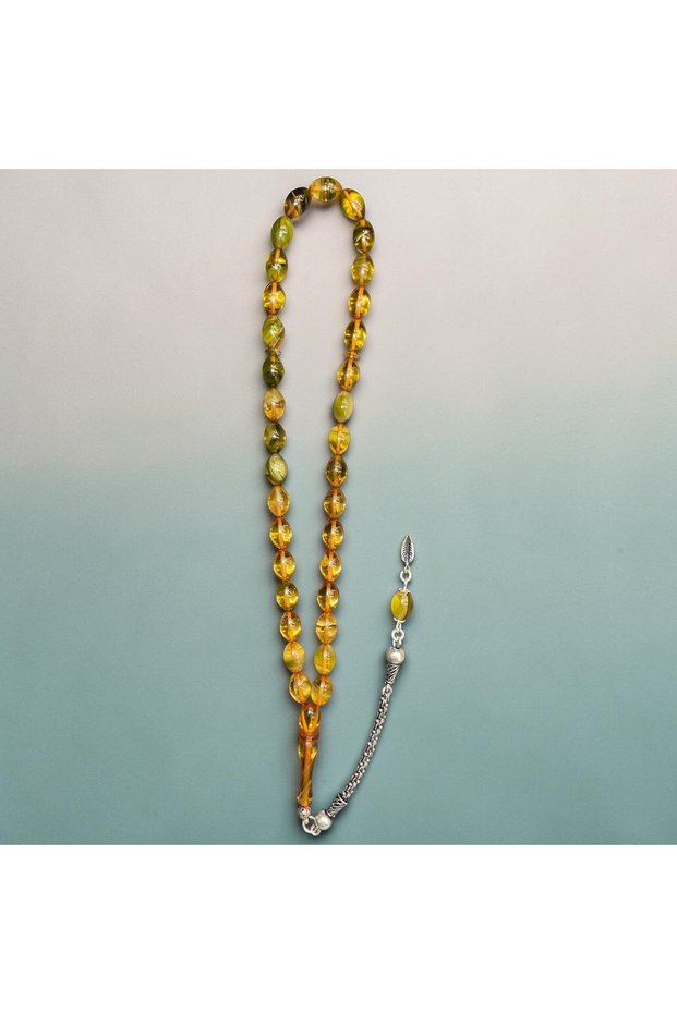 Original Sikma Amber 12.05 Gr Silver Tassel Rosary