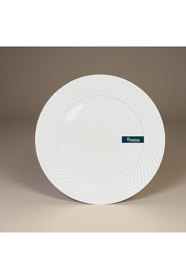 Dinner Plates 10.5 Inch Dinner Plates, White Porcelain Grade A Plates, Chip & Fade Resistant Plates for Everyday Use, Microwave & Dishwasher Safe Dish Set for Kitchen & Serving - White